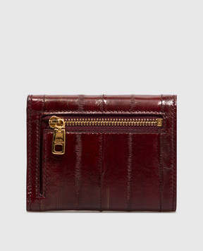 Dolce&Gabbana Burgundy leather wallet with logo plate BI0770A8B08