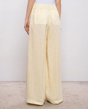 Peserico Yellow linen pants P0405202647