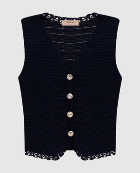 Twinset Blue vest with logo 261TP3077