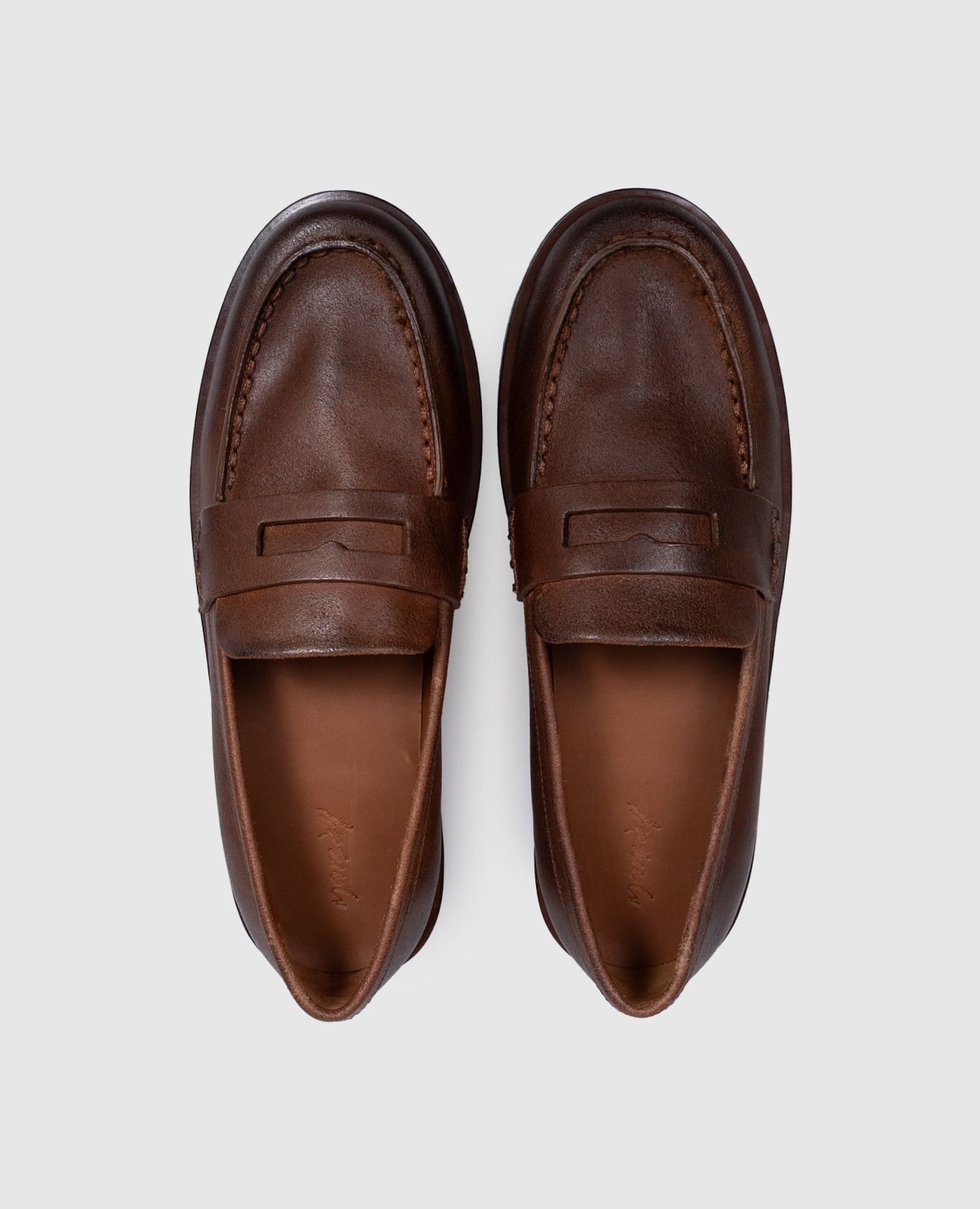 Brown leather Mocasso loafers Marsell 4