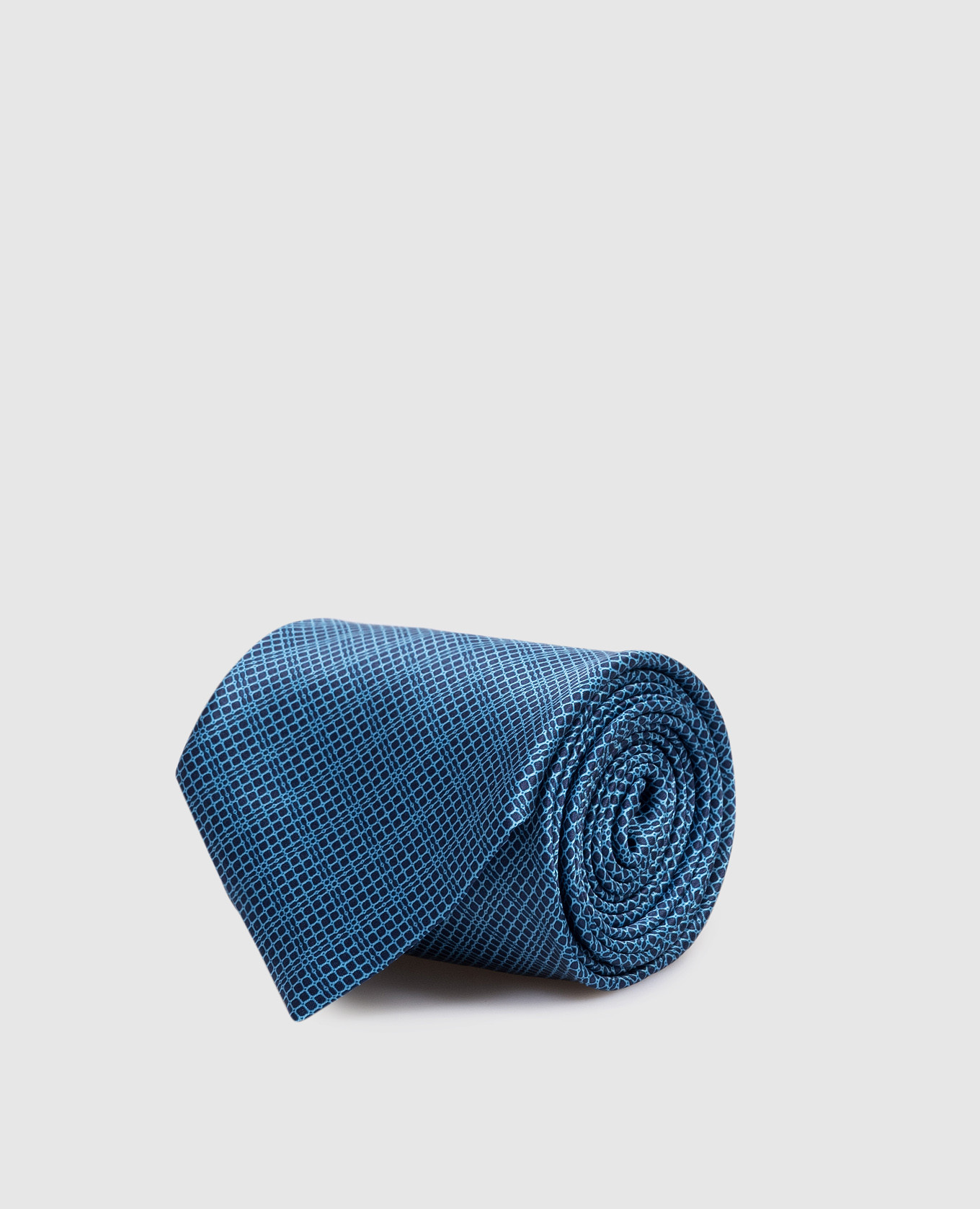 

Luxury silk tie with geometric pattern Stefano Ricci, Light blue