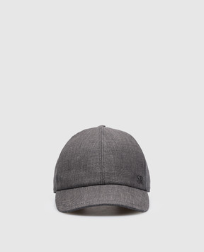 Stefano Ricci Gray cap made of linen, wool and silk MCV61NV18FB127HA