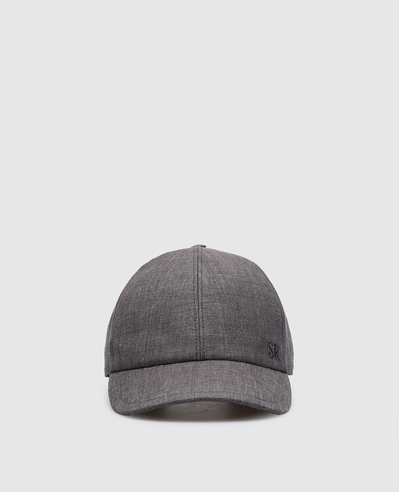 Gray cap made of linen, wool and silk