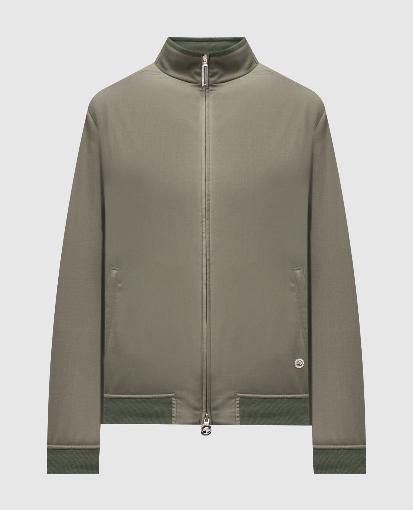 

Khaki wool jacket with logo Stefano Ricci