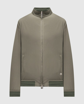 Stefano Ricci Khaki wool jacket with logo MDJ62001704531