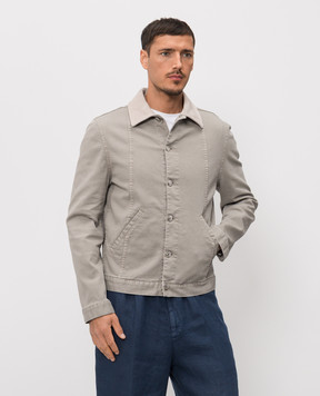 Brunello Cucinelli Khaki denim jacket M277P6911