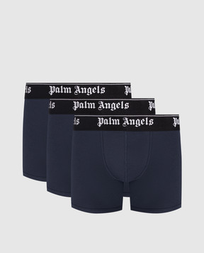 Palm Angels Set of blue trunks with logo PLA1UMWTR04TR