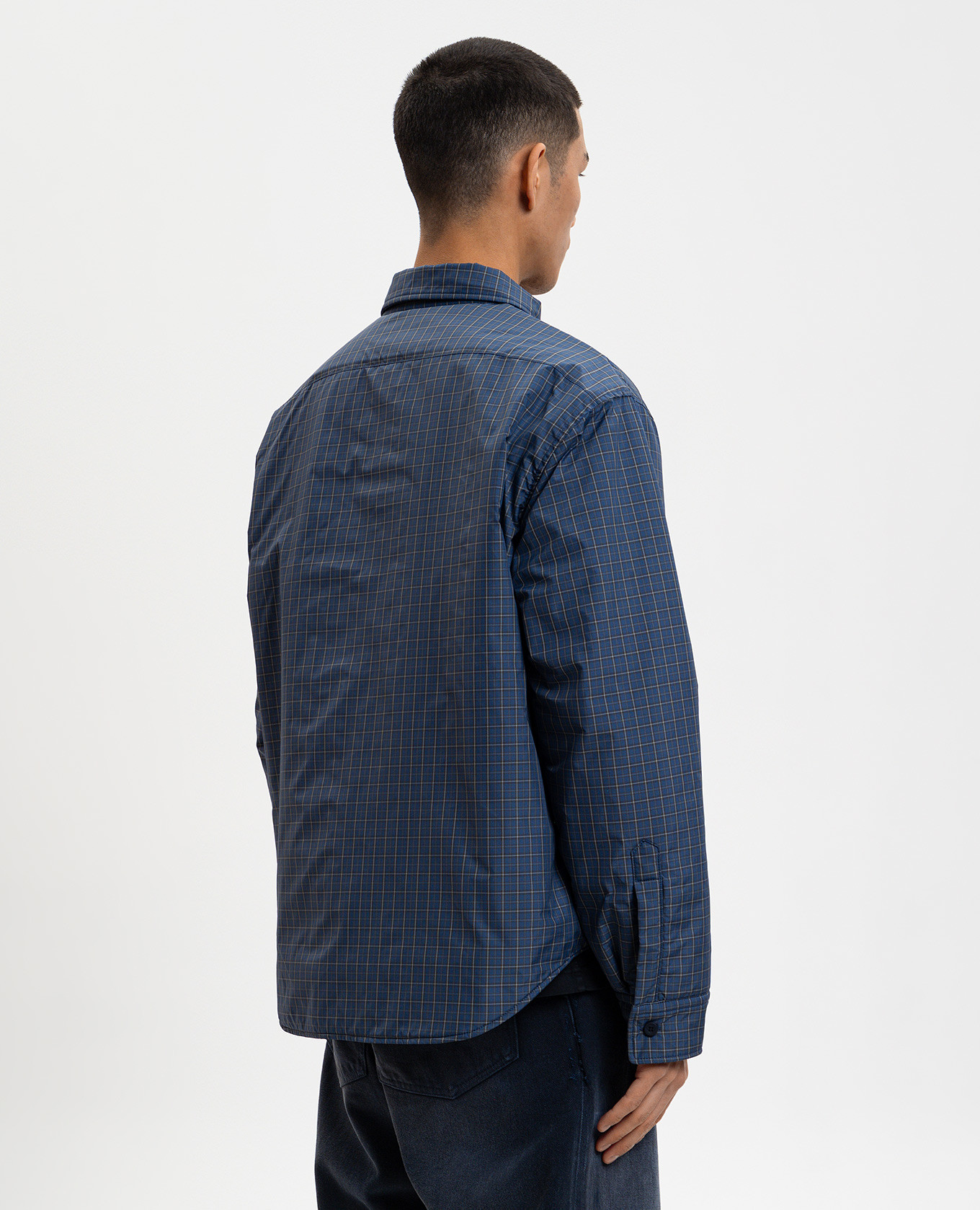 Blue checked jacket Balenciaga 4