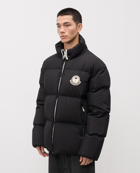Palm Angels Black Rodmar down jacket in collaboration with Moncler PMEA271T24FAB001