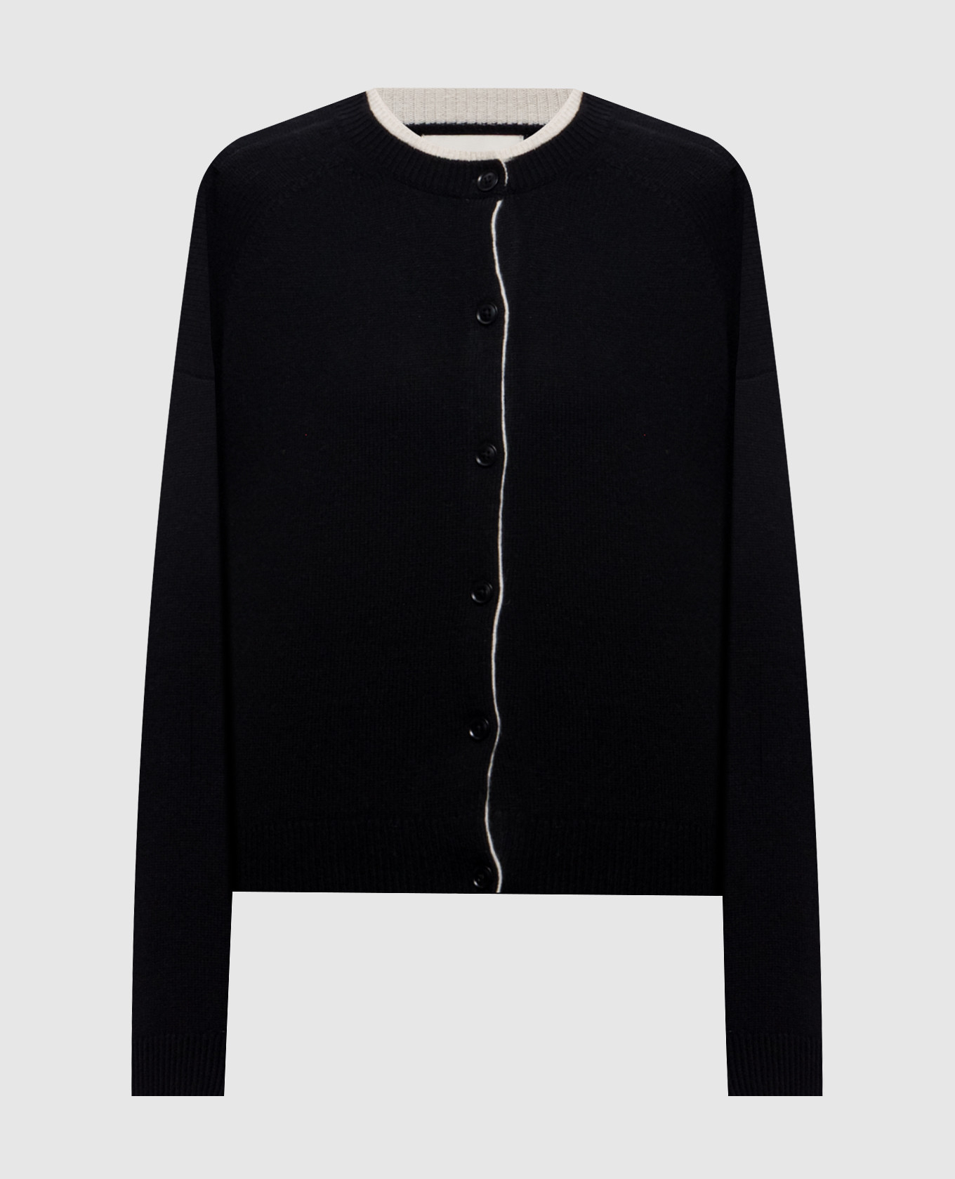 NICOLA black cashmere cardigan Loulou de Saison