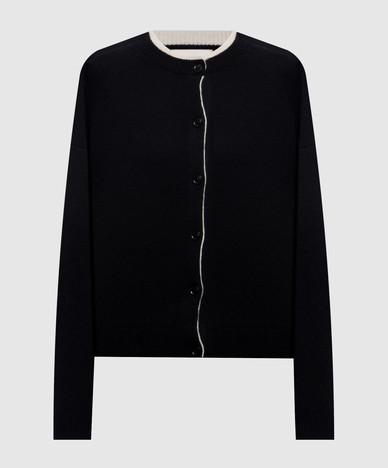NICOLA black cashmere cardigan