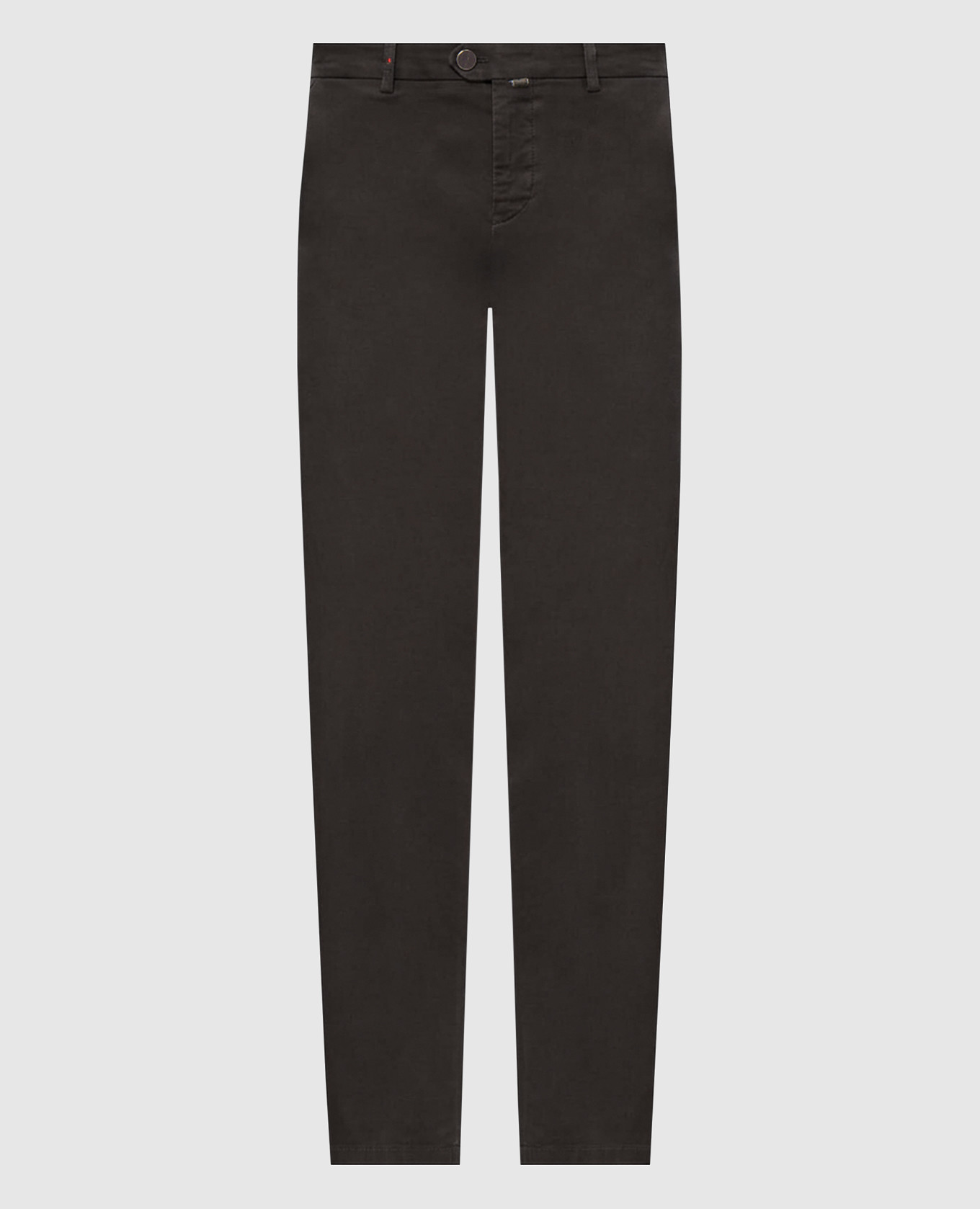 Brown pants with logo patch