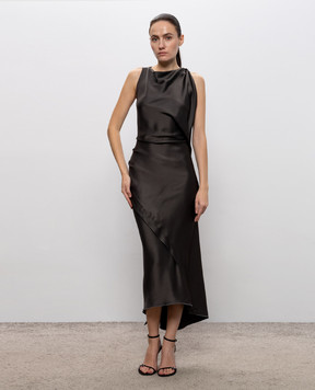 Victoria Beckham Brown midi dress 1326WDR007612A