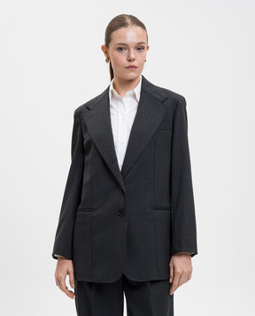 Max Mara Weekend EDMEA gray striped wool jacket EDMEA