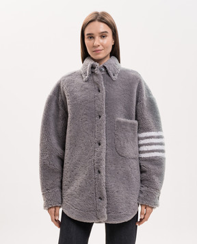 Thom Browne Gray sheepskin coat FLL122C02821