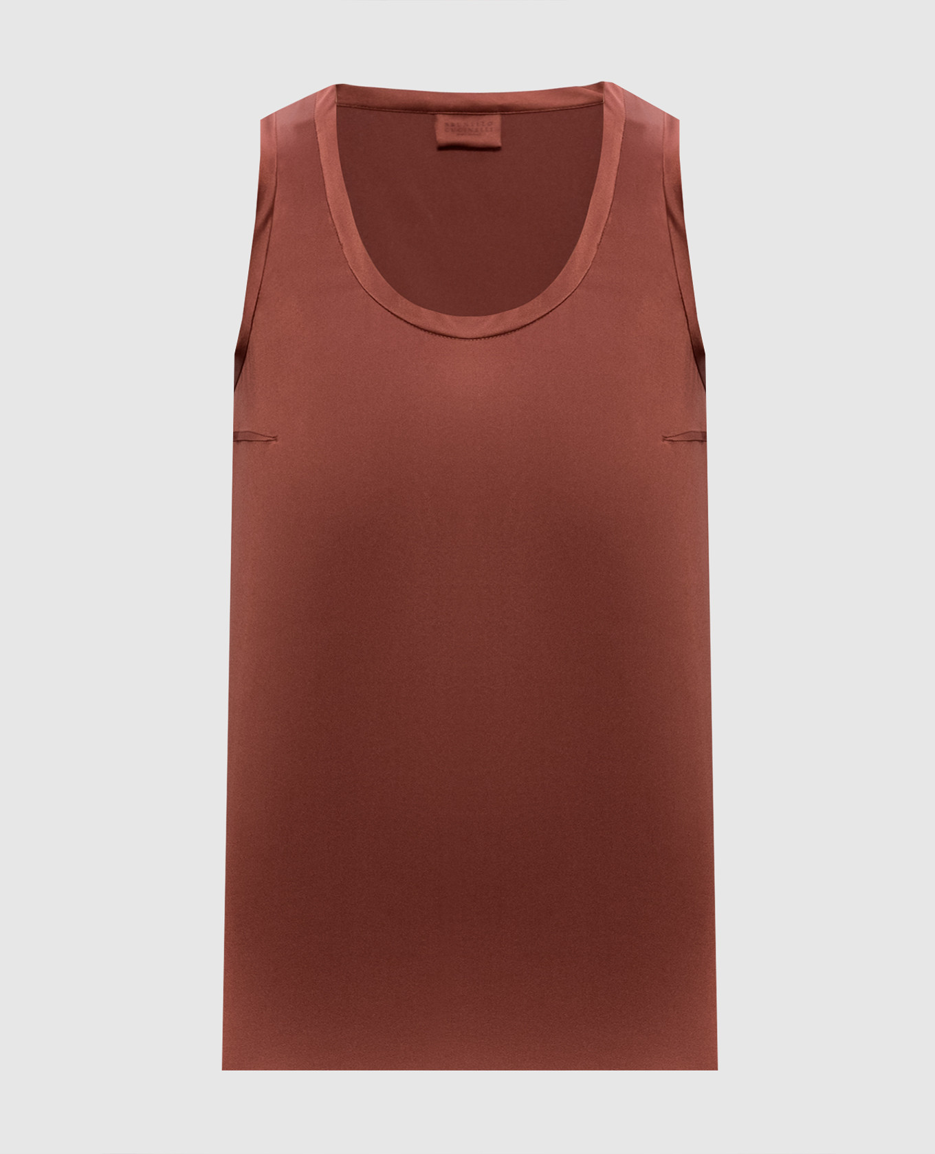 Terracotta silk top
