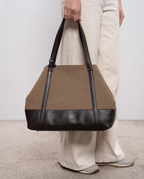 Peserico Brown combination tote bag S38379C0RCC830