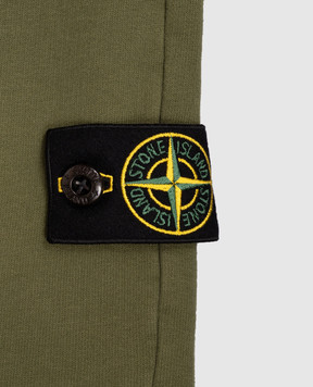 Stone Island Kids' green joggers with logo patch L2S166200003S0A2068