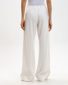 Palm Angels White striped sweatpants PWCJ016F24FAB001