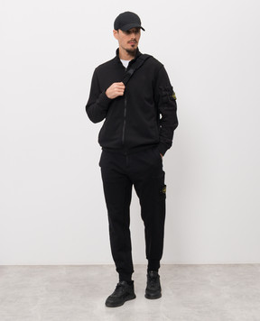 Stone Island Blue joggers with logo patch L1S156200021S0051