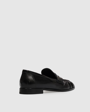 Babe Pay Pls Black leather loafers MOCKYSHARRODS