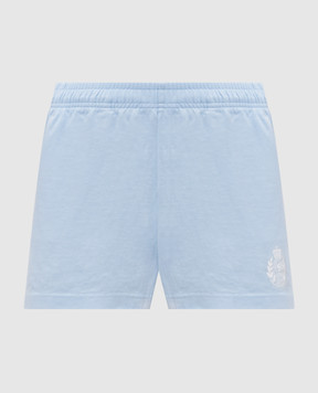 Sporty & Rich NY Crest Disco Blue Shorts SH037710243BL90