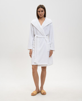 L'appartement White terry robe with hood SANTANABATHROBE