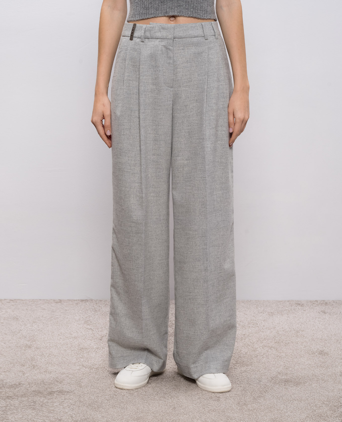 Gray pants with wool Peserico 3