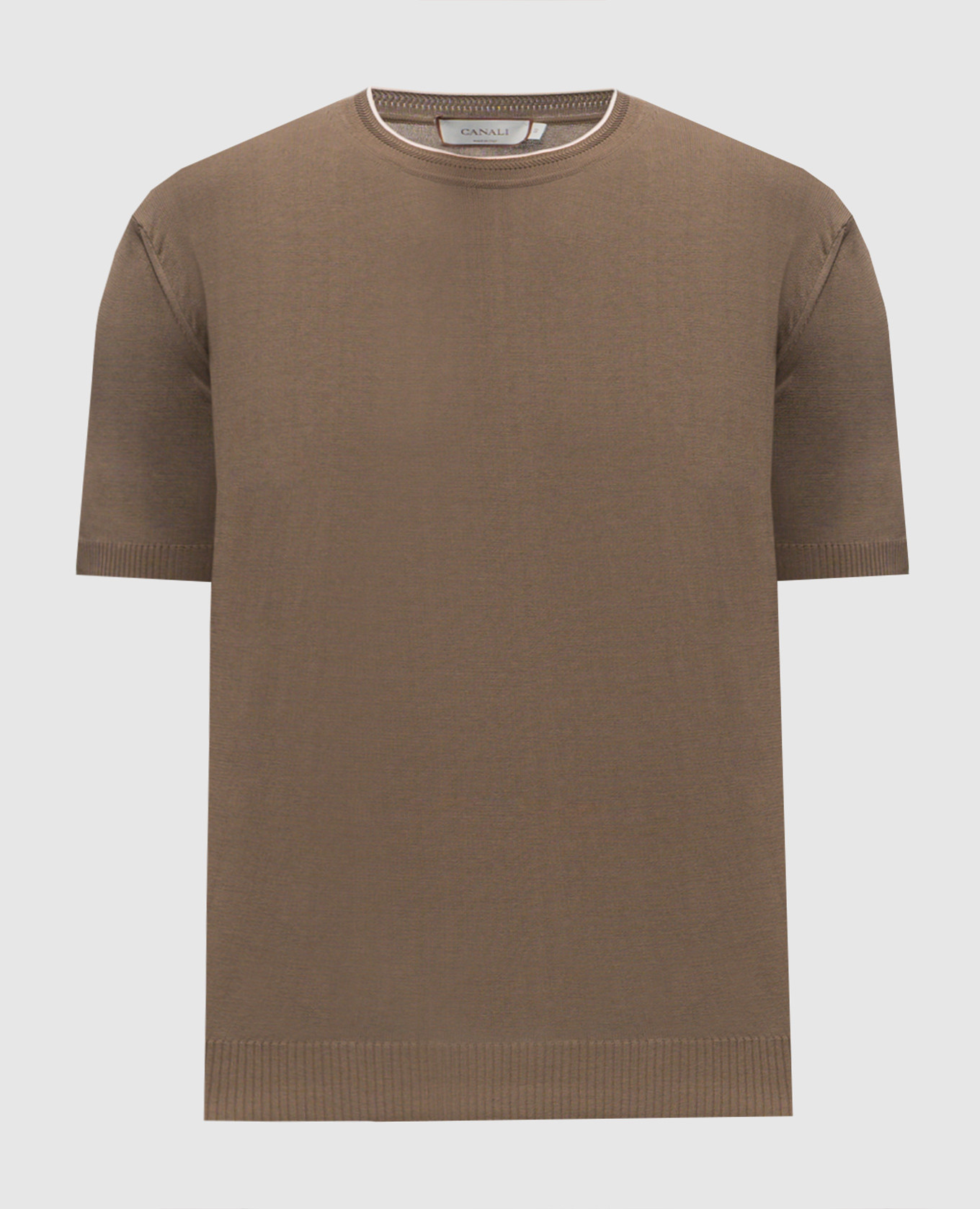 

Brown cotton T-shirt Canali