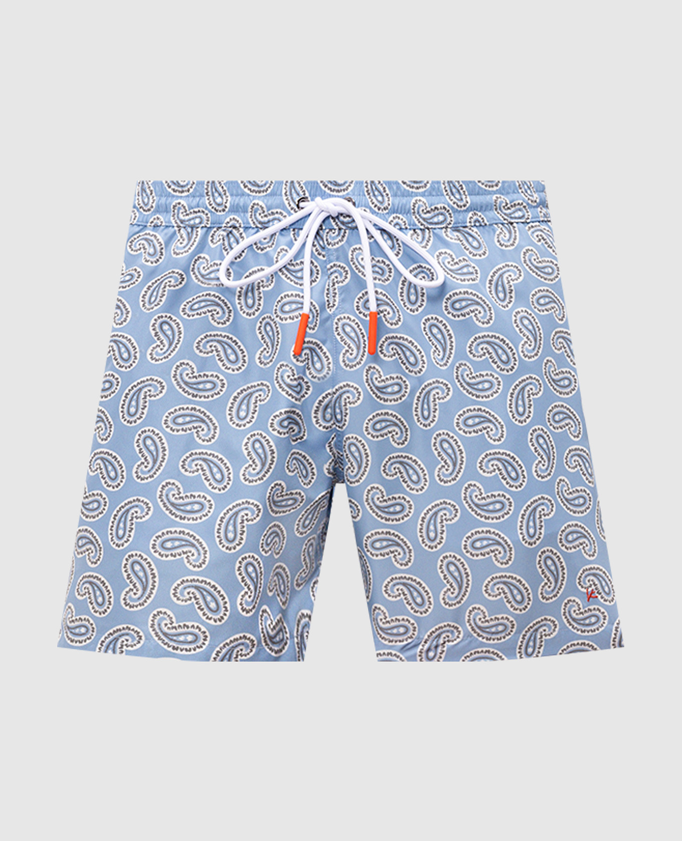 Blue paisley swim shorts