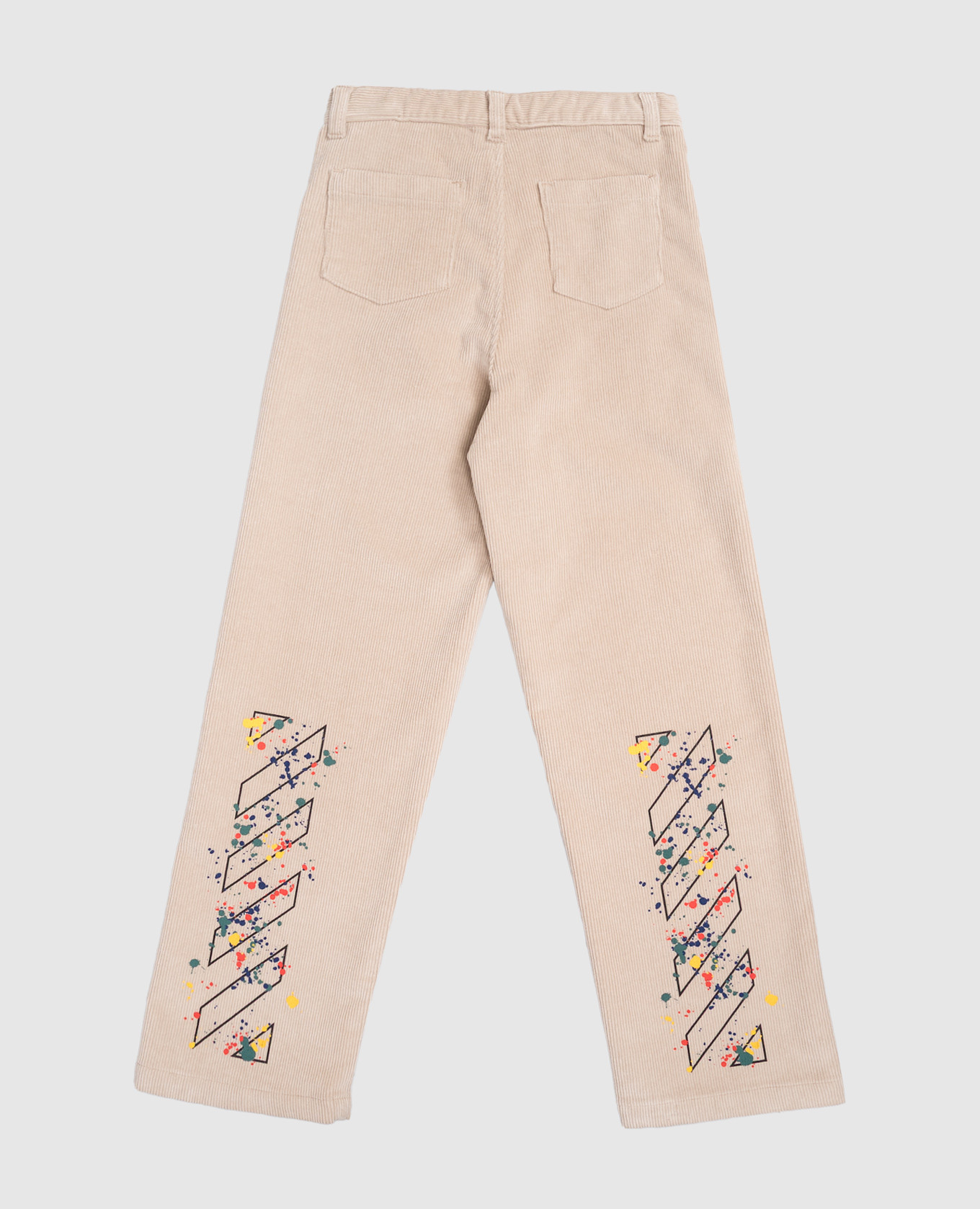 

Children's beige corduroy pants with logo Off-White