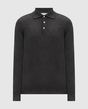 Brunello Cucinelli Gray cashmere polo shirt M2200295