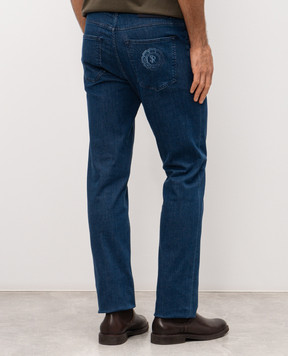 Stefano Ricci Blue jeans with logo patch MFT61B2140TR138L