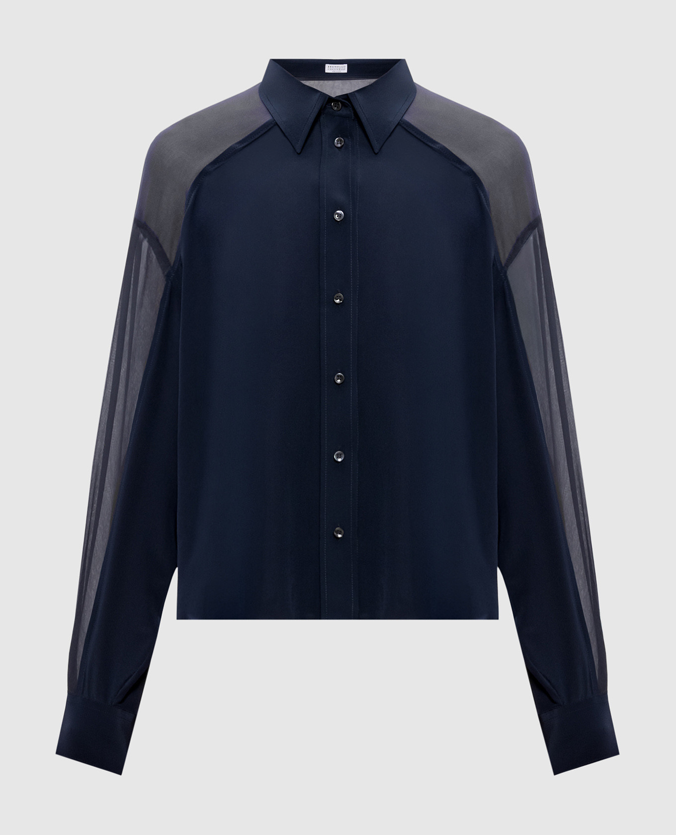 Blue silk blouse Brunello Cucinelli
