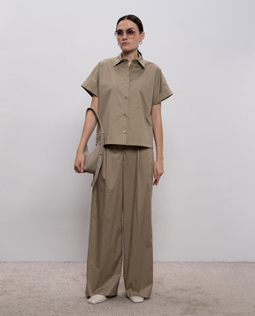 Peserico Khaki pants with monil chain A0468301979