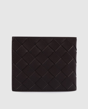 Bottega Veneta Brown Intrecciato Bi-Fold Leather Wallet 749412VCPQ4