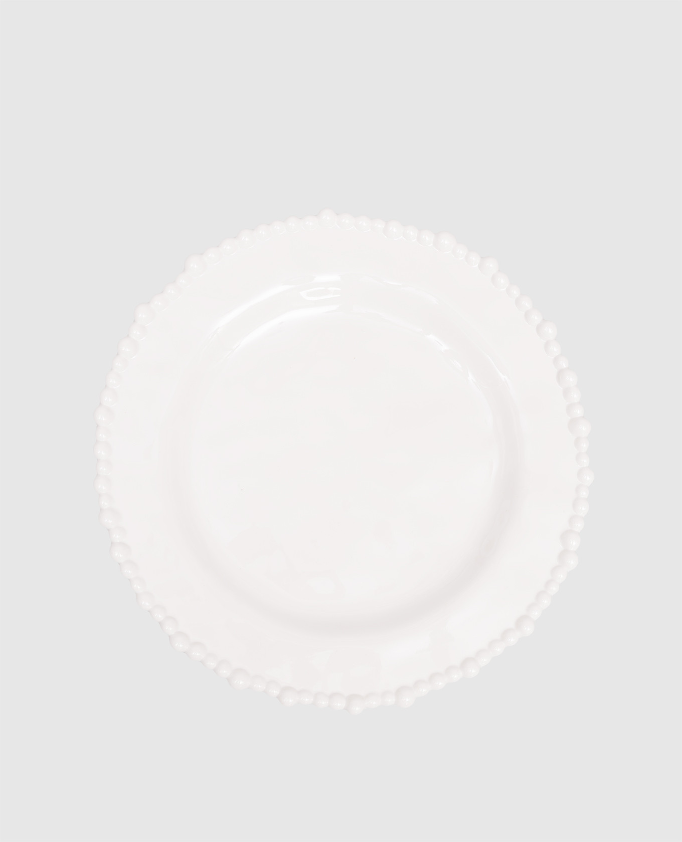 

Pearl White Dessert Plate Baci Milano