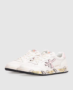 Premiata MARC children's leather sneakers in ivory color 322894663640