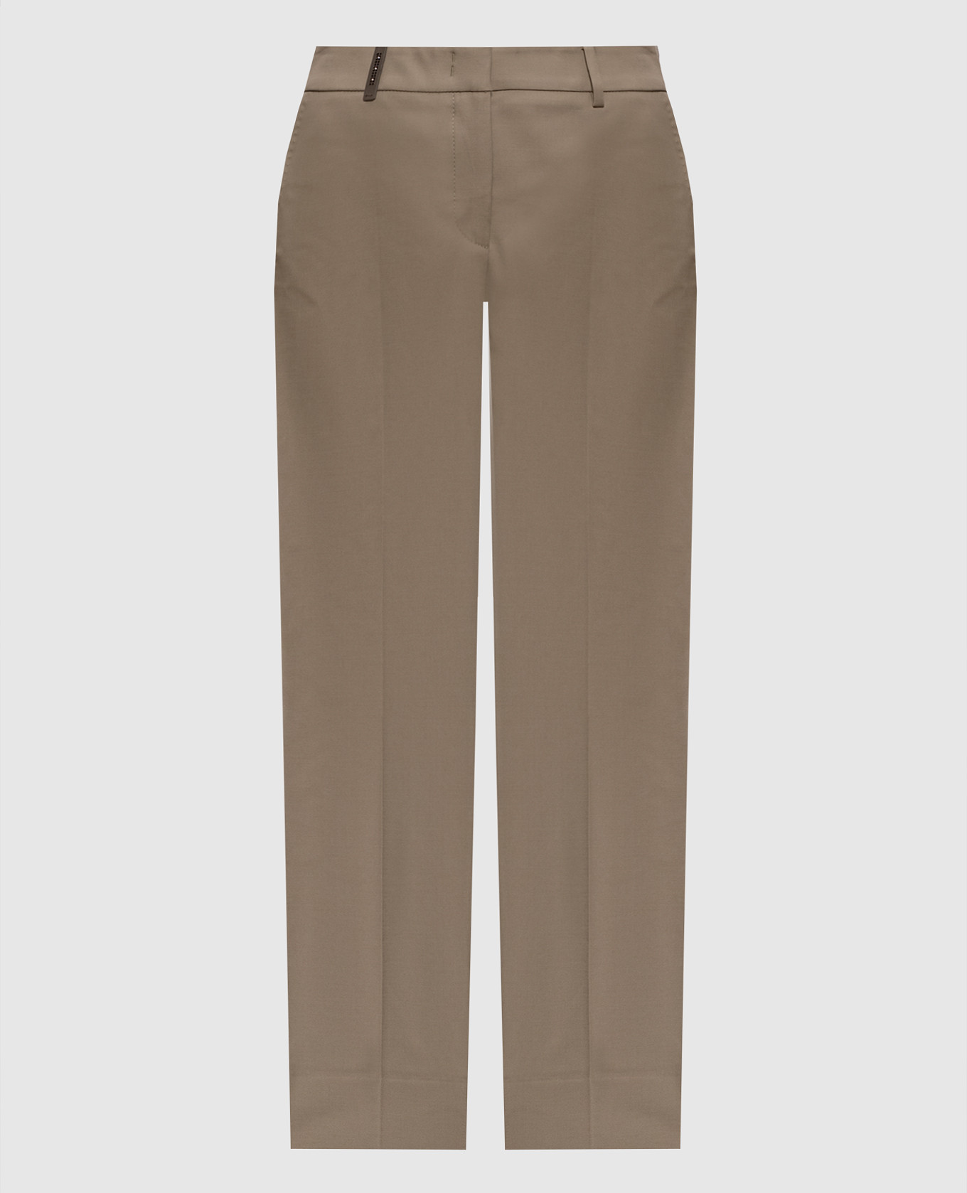 Khaki pants with patch