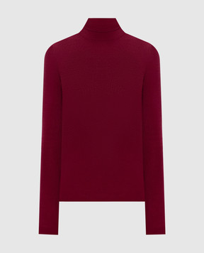 Dolce&Gabbana Burgundy ribbed cashmere turtleneck FXW95TJBW25