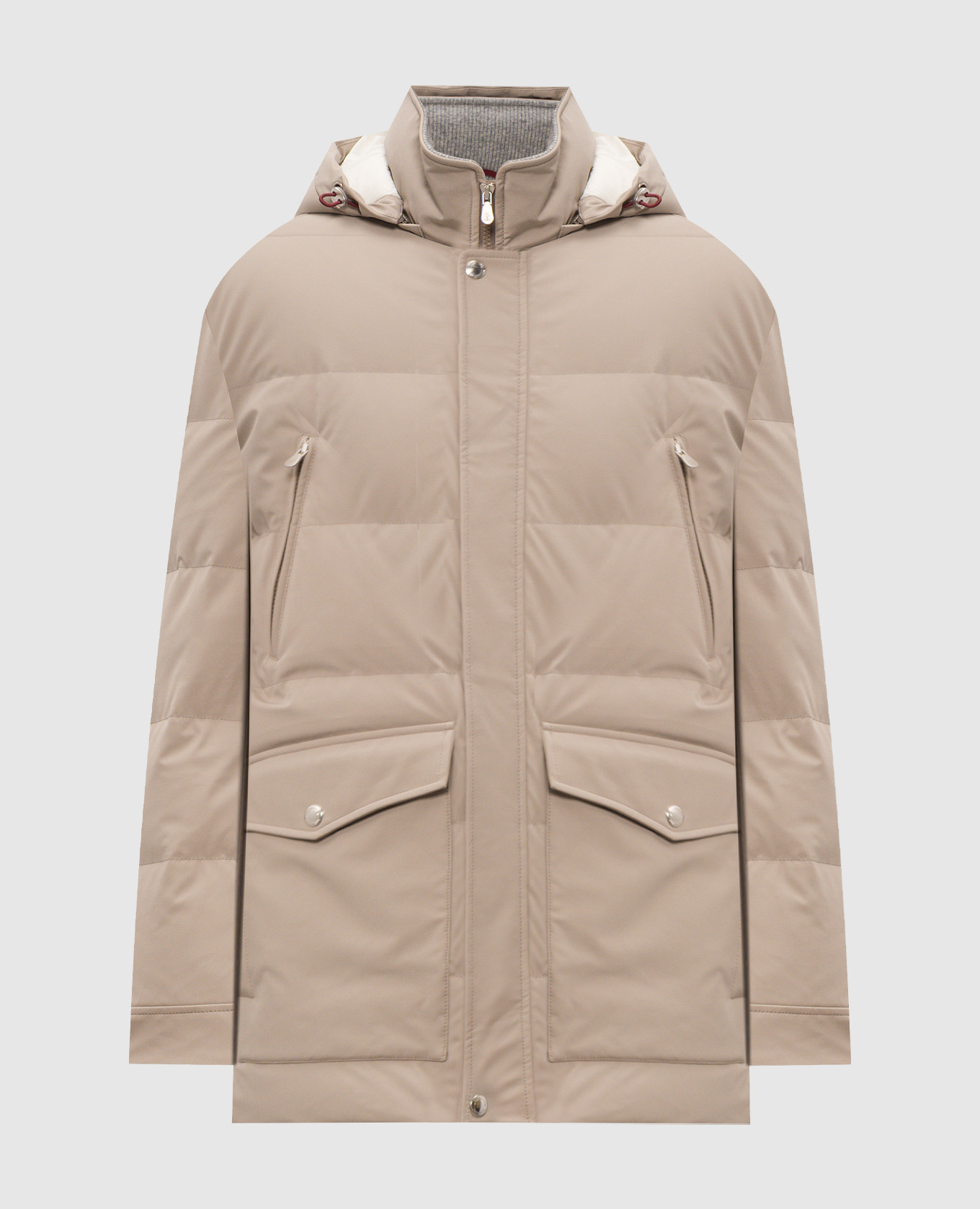 Beige down jacket