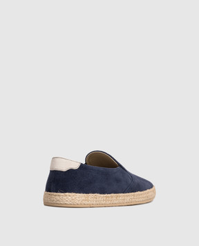 Brunello Cucinelli Blue suede espadrilles MZUOHEI837