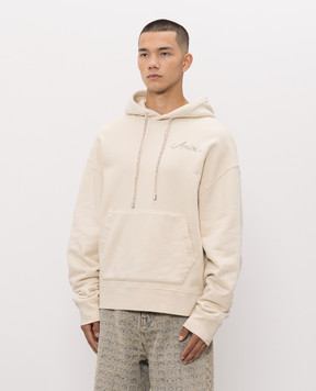 AMIRI Beige hoodie with logo embroidery AMTOJR1171