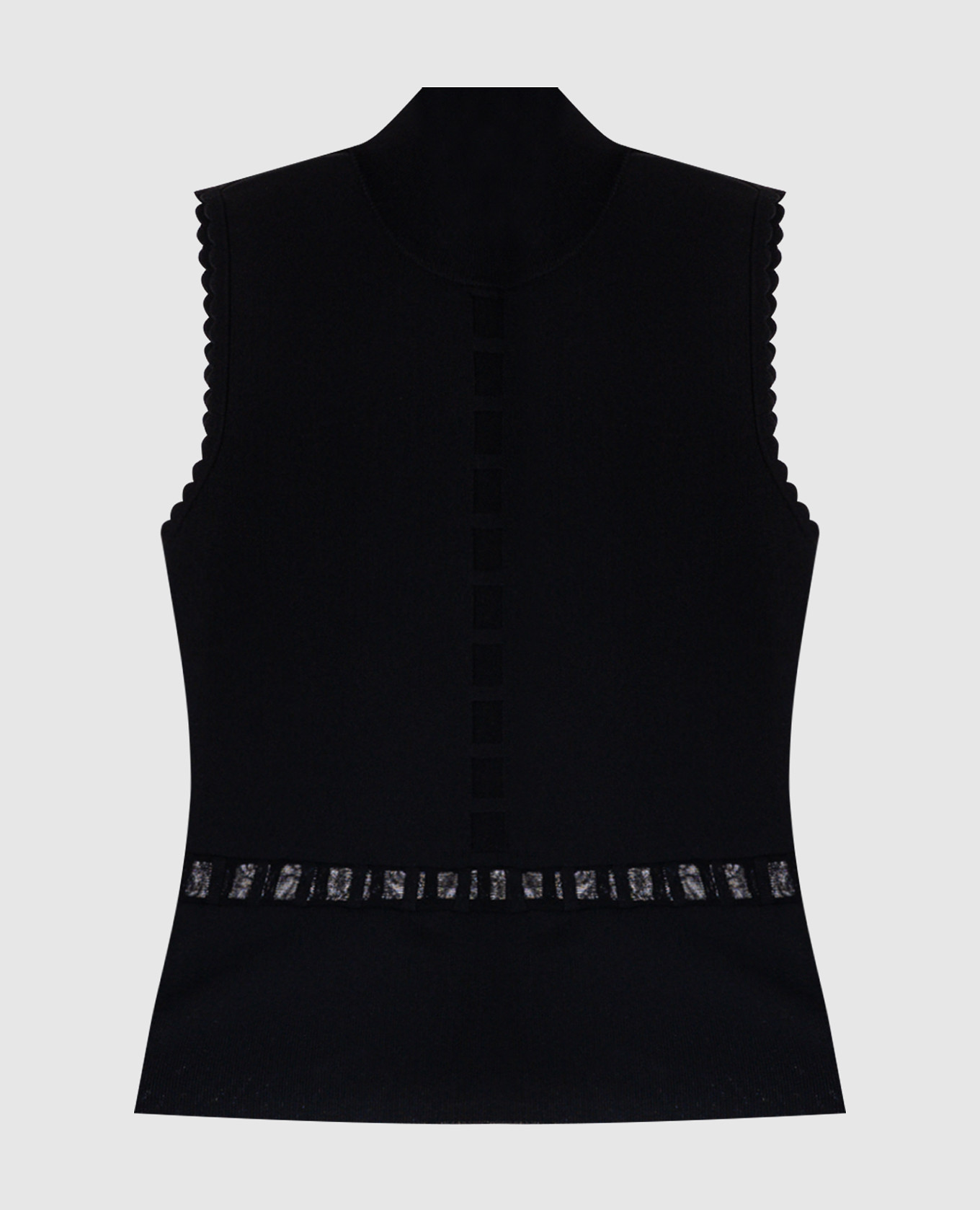 Black skirt with logo plate