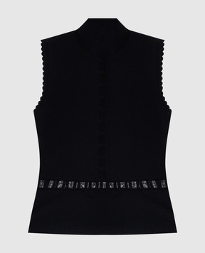 Twinset Black top with logo plate 262AT3011