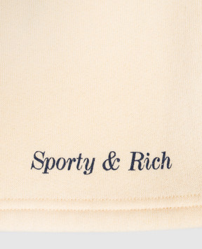 Sporty & Rich Children's yellow insulated shorts with logo print SH04976301YE02