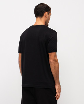 Dolce&Gabbana Black T-shirt with branded embroidery G8PV1ZG7WUQsh