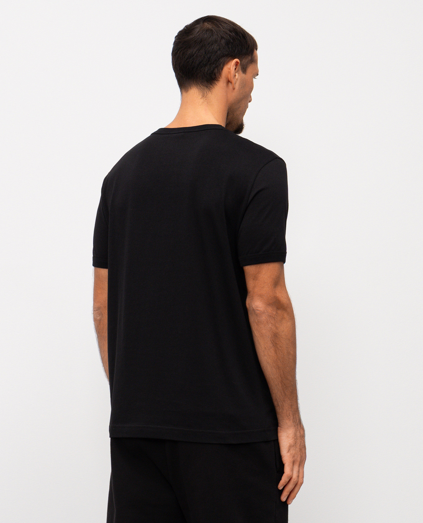 Black T-shirt with branded embroidery Dolce&Gabbana 3