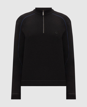 Stefano Ricci Black thermal sweater with wool M6H6S00030WPA01V