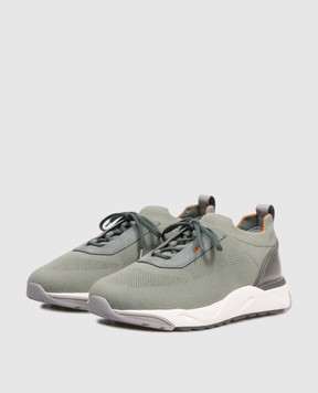 Santoni Green combination sneakers MBIO21601BGRCHOD